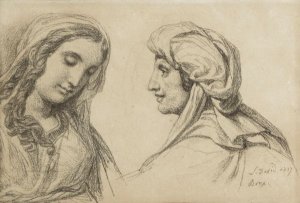 Jeune Fille Et Vieille Femme Vues En Buste