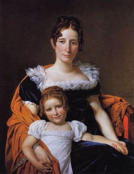 Portrait of the Comtesse Vilain XIIII and her Daughter 1816