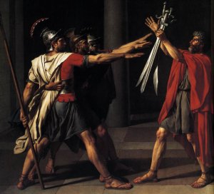 The Oath of the Horatii (detail 2) 1784