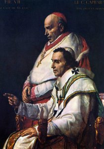 Portrait of Pope Pius VII and the Cardinal Caprara