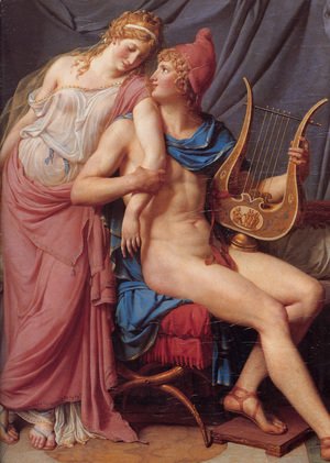 Jacques Louis David - The Courtship of Paris and Helen [detail: 1]